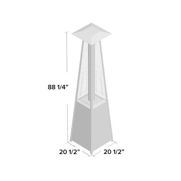 Fire Sense Pyramid Flame 40,000 BTU Propane Patio Heater & Reviews